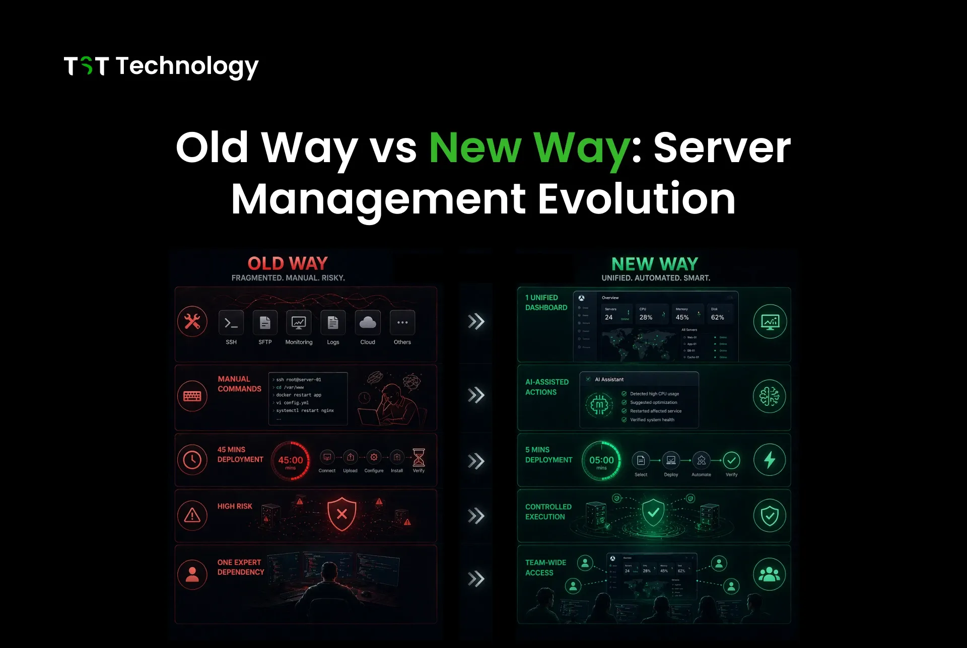 Old Way vs New Way: Server Management Evolution