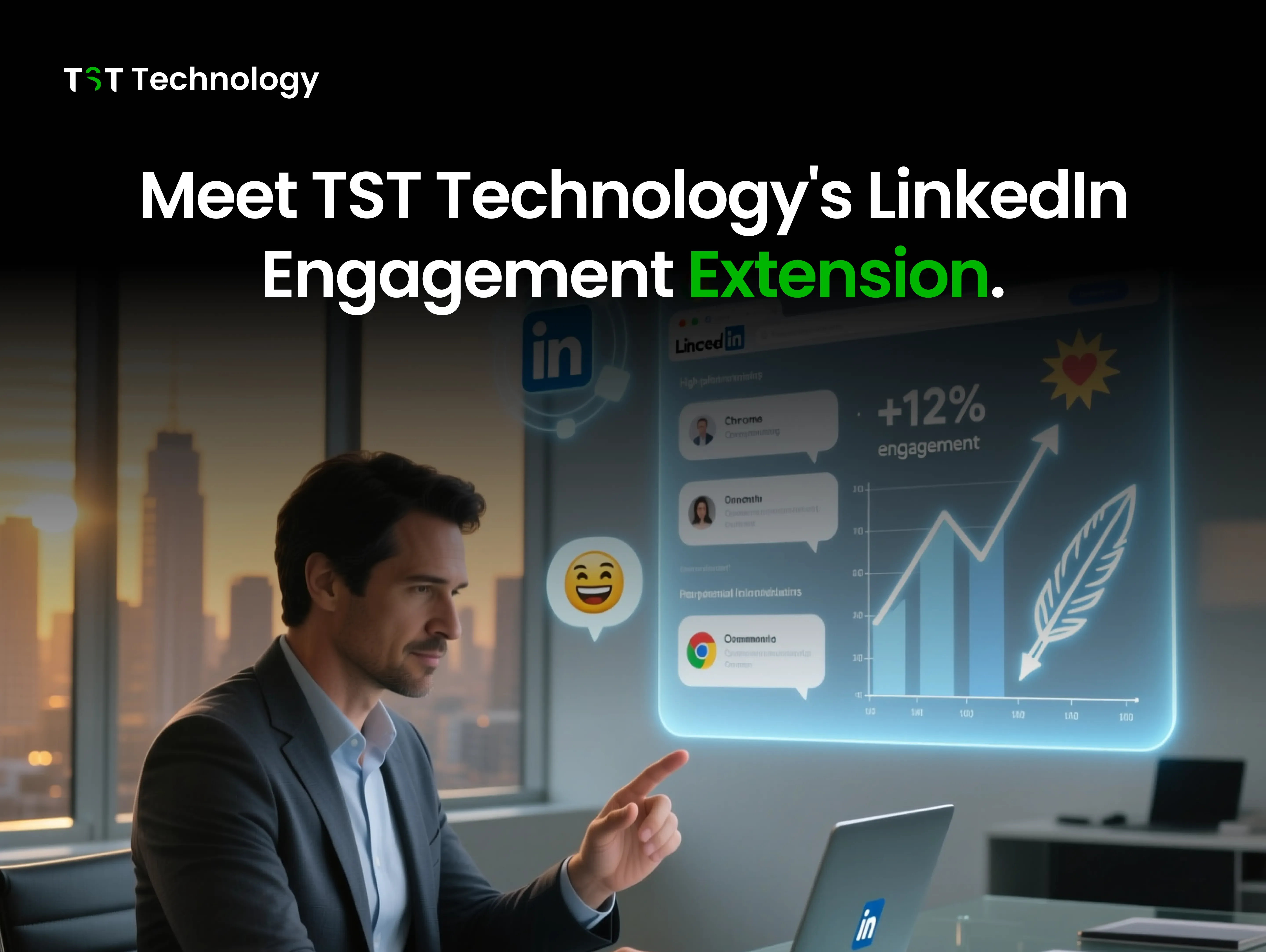 Meet TST Technology's LinkedIn Engagement Extension.