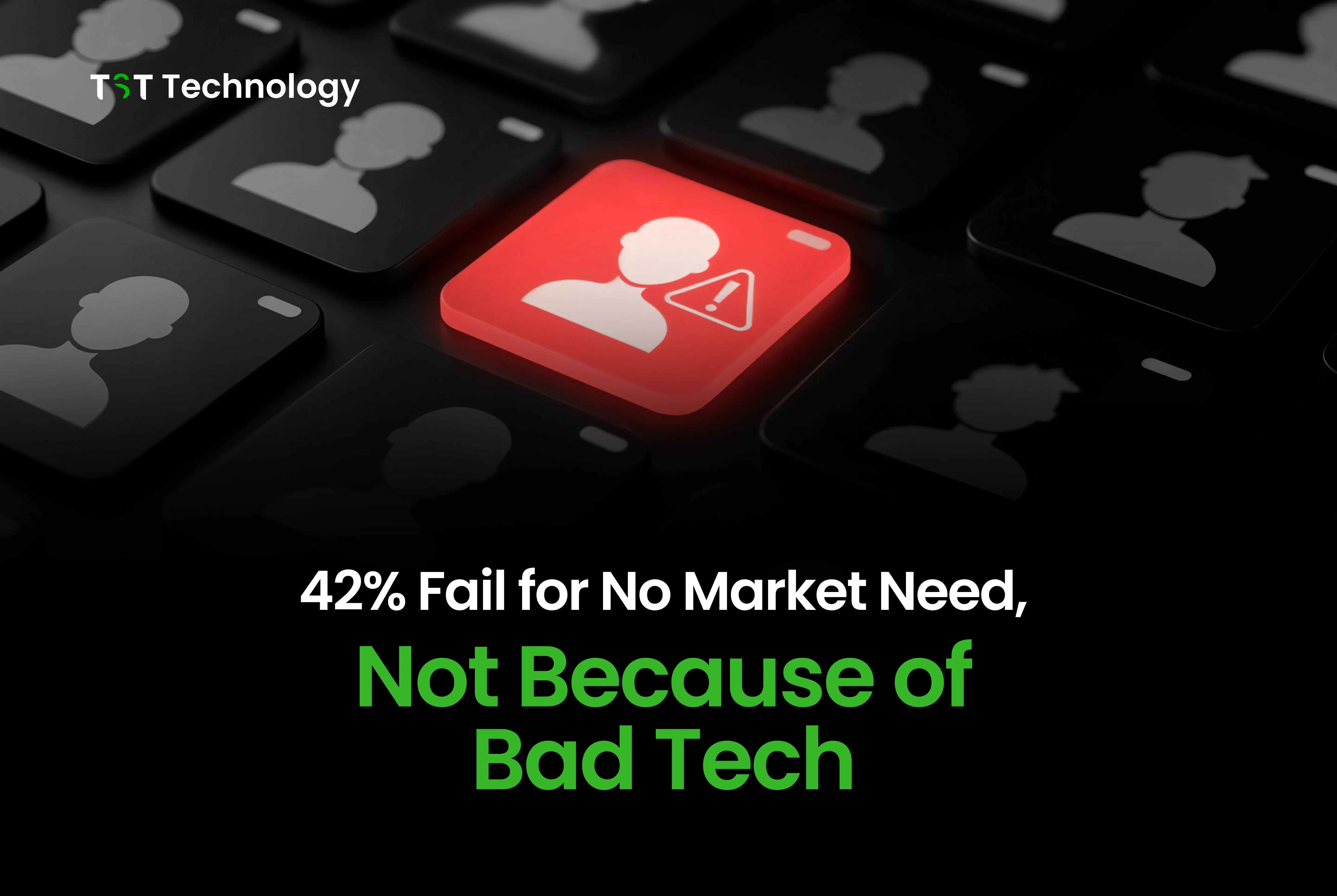 42% Fail for No Market Need, Not becasue of Bad tech