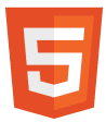 HTML logo and wordmark.