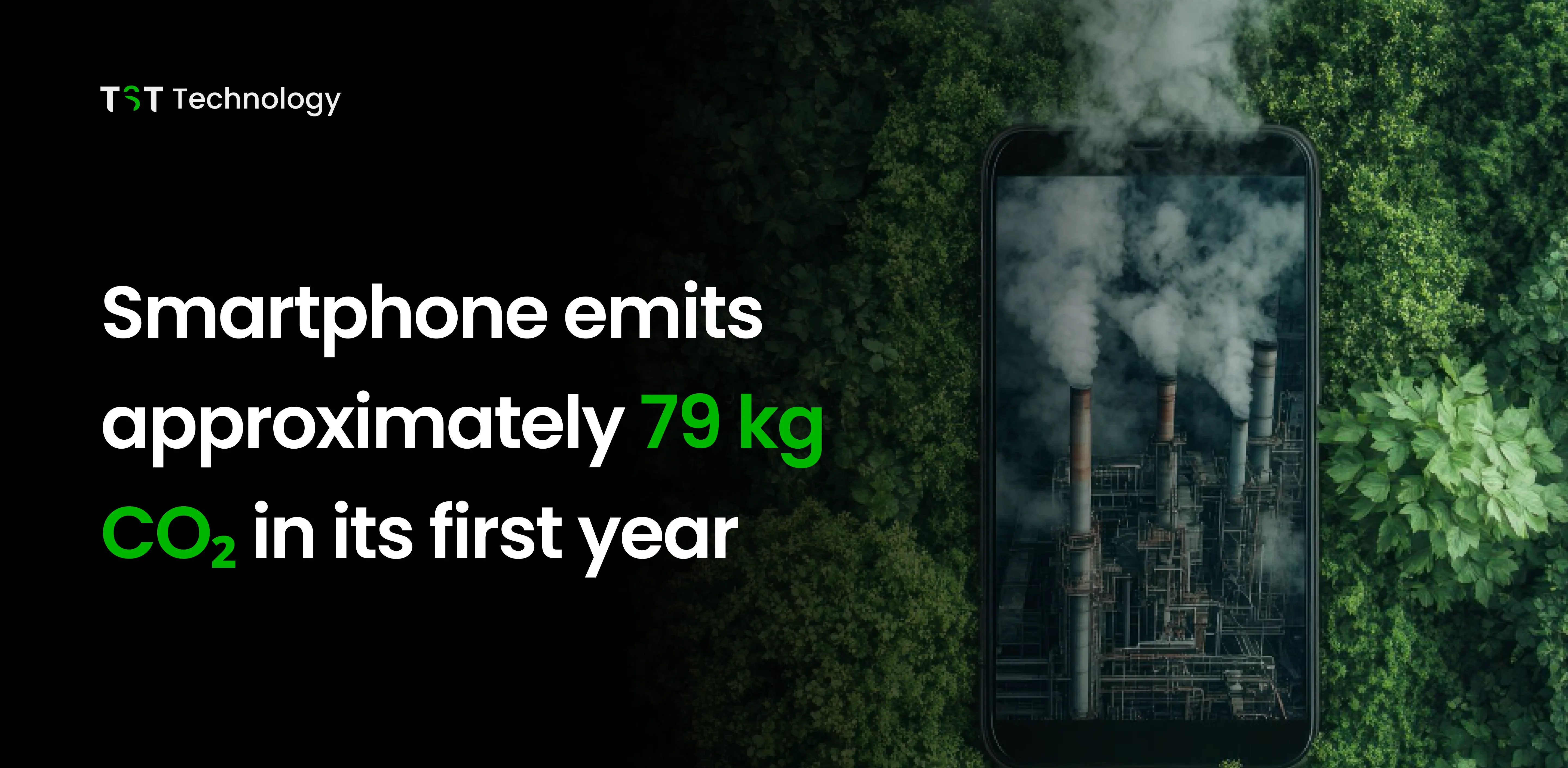 Smartphone emits approximately 79 kg CO₂e in its first year.webp